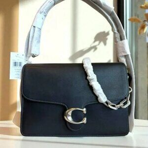 Coach Authentic Black Tabby Shoulder Bag 30 Silver Hardware NWT